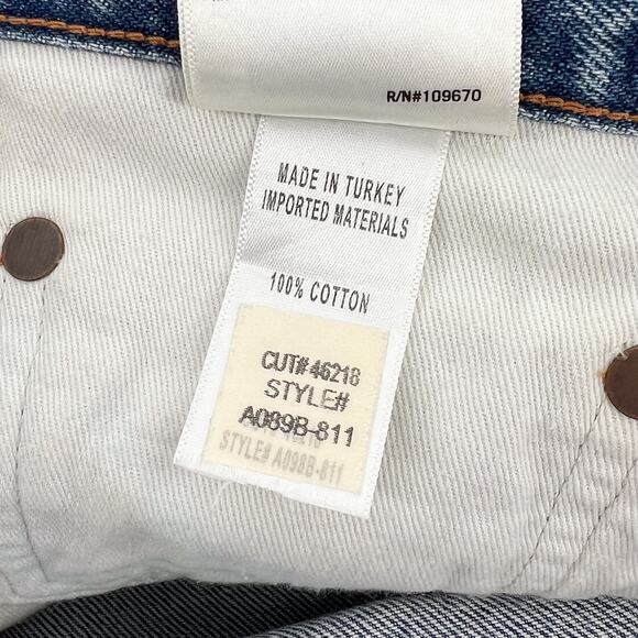 AGOLDE 90s High Rise Denim Shorts Roundabout Distressed Bermuda Size 27 - Picture 4 of 5